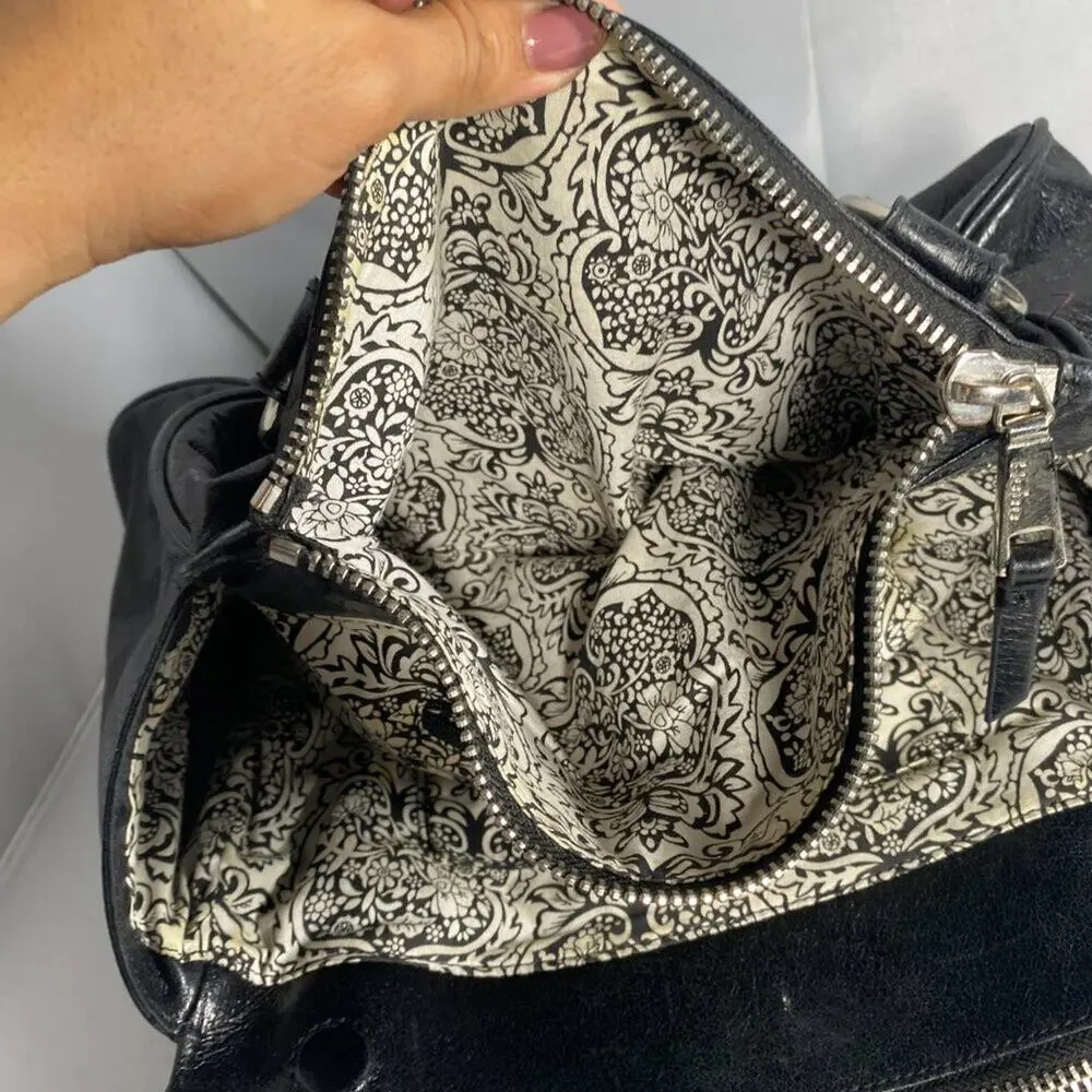 HOBO Black Sophie Leather Over-the-Shoulder Satchel Handbag Purse